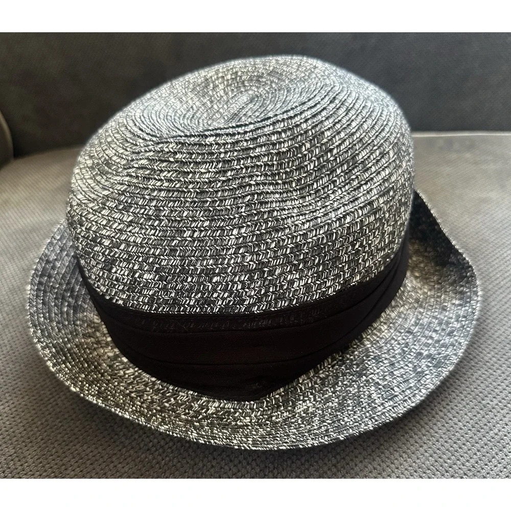 Goorin Bros Hat 100% Paper Woman's Large NWT‎ Black And White Bow